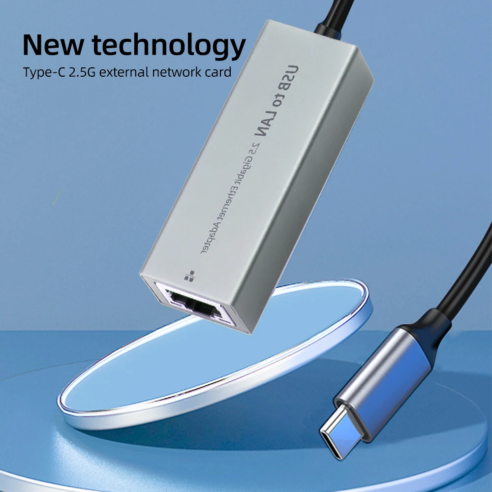 2500Mbps USB Ethernet Adapter 2.5G Wired Network Card Type C USB to RJ45 Lan Adapter for Phone Windows MacBook Laptop Desktop