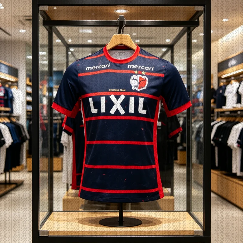 Camiseta de Futebol Masculina Kashima Antlers 2026 de Manga Curta para Adolescentes e Crianças, Uniforme de Treino Confortável Unissex, Top para Pais e Filhos