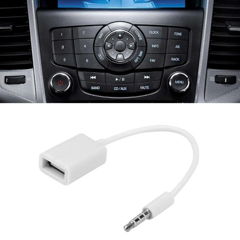 Carro AUX Jack cabo adaptador de fio, 15cm, 3,5mm, 2.0 Cord Line, Áudio, AUX, macho para USB, Auto Acessórios, Tipo A, fêmea, OTG Converter