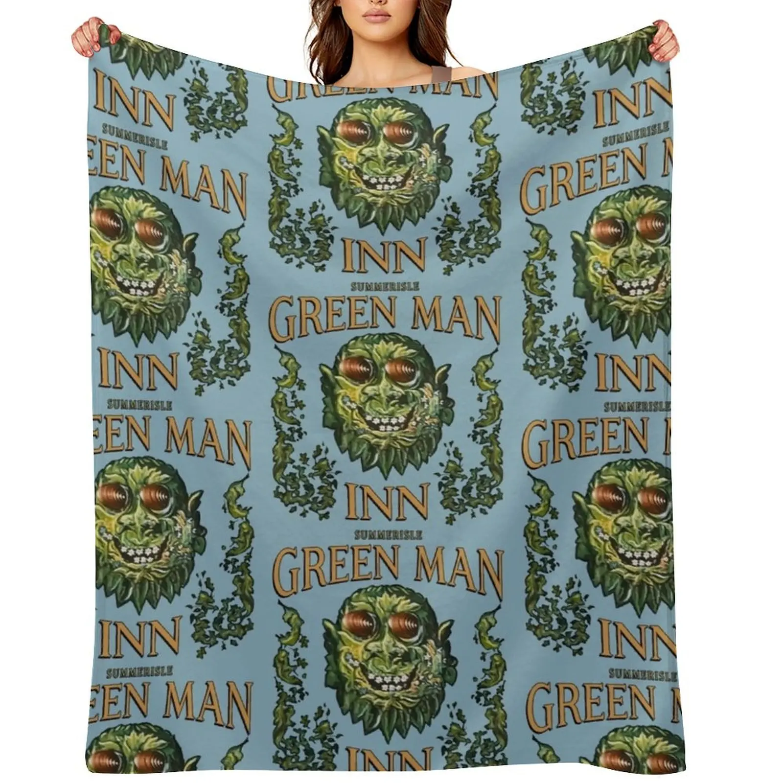 

The Green Man Inn - The Wicker Man Throw Blanket Quilt Comforter Sofa Soft Plush Plaid Blankets