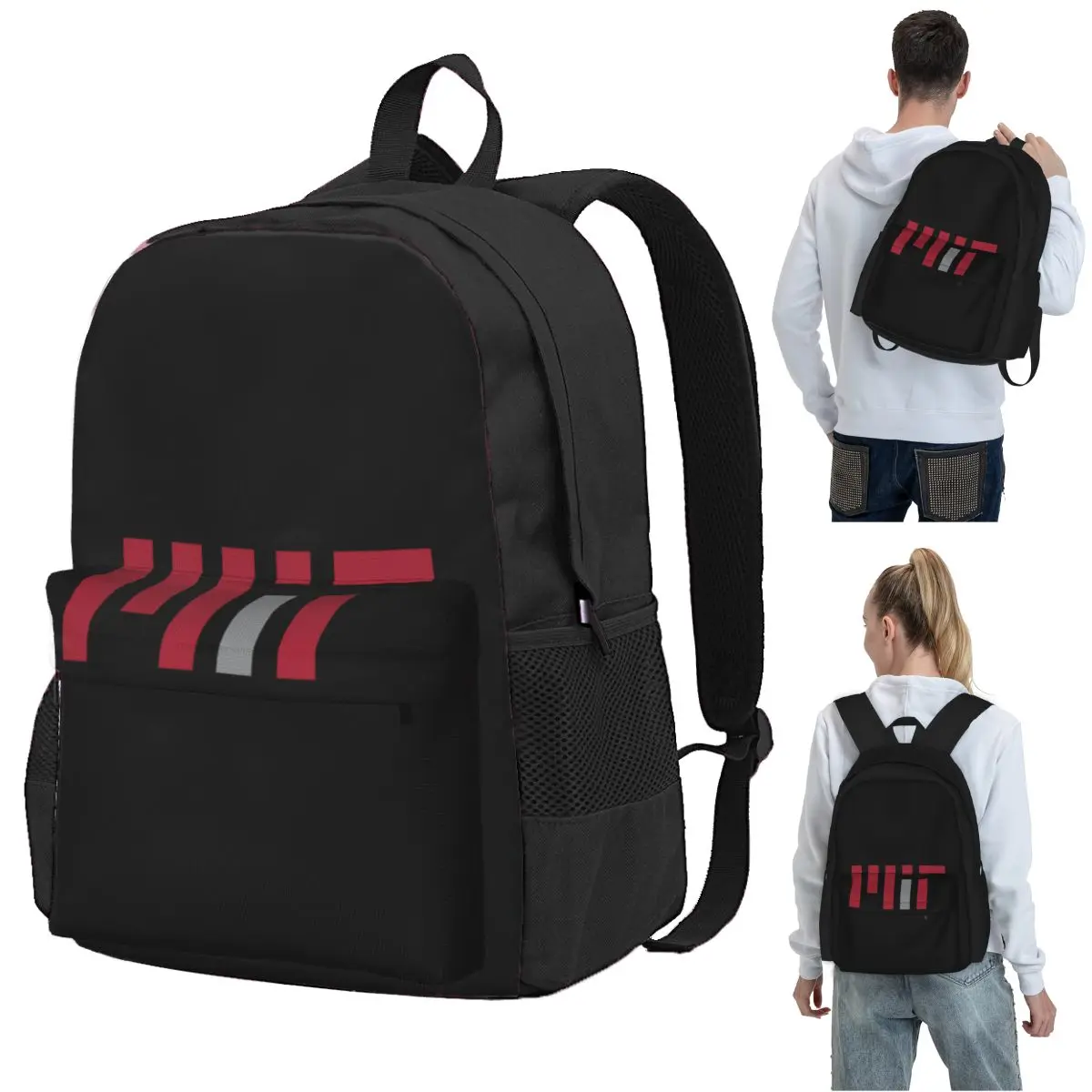 MIT University Backpack Student BookBag Kids School Bag Computer Shoulder Bags for Boys Girls