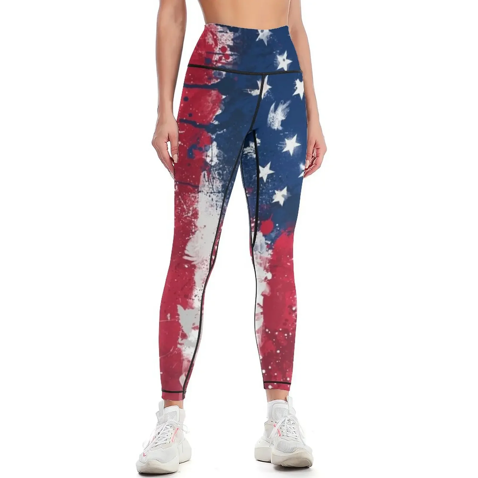 

American Flag - Grunge Leggings sport pants for physical Womens Leggings