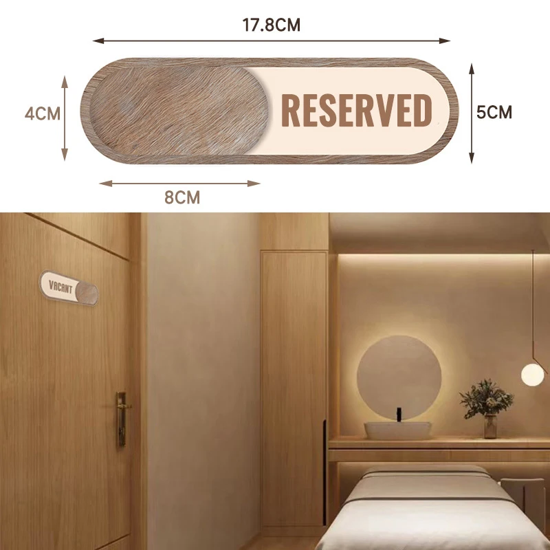 Restaurant Door Privacy Sign Booked Slider Indicator Signs Hanger Logo Sticker For Conference Meeting Progress Office
