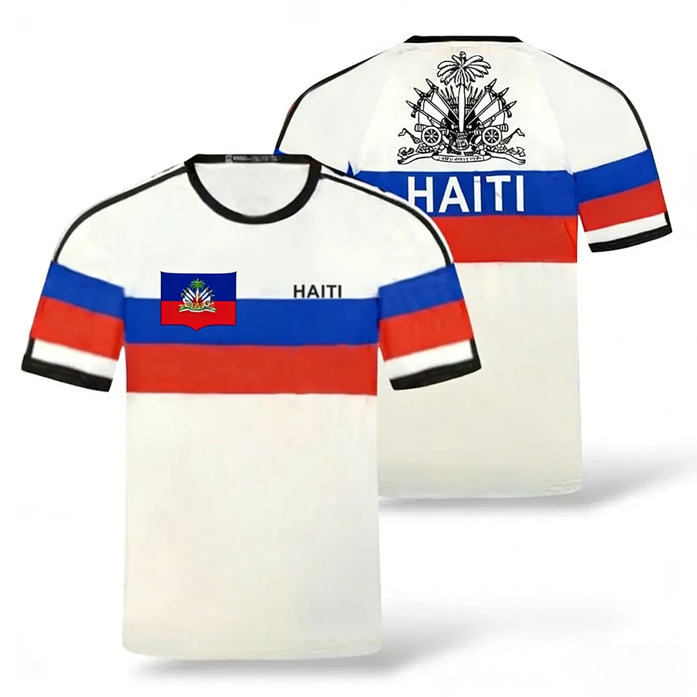 

2026 New Haiti Football T-shirts Sports Casual Haitian Soccer Jersey Free Custom Diy Name Tees Gifts Wholesale Sports T Shirts