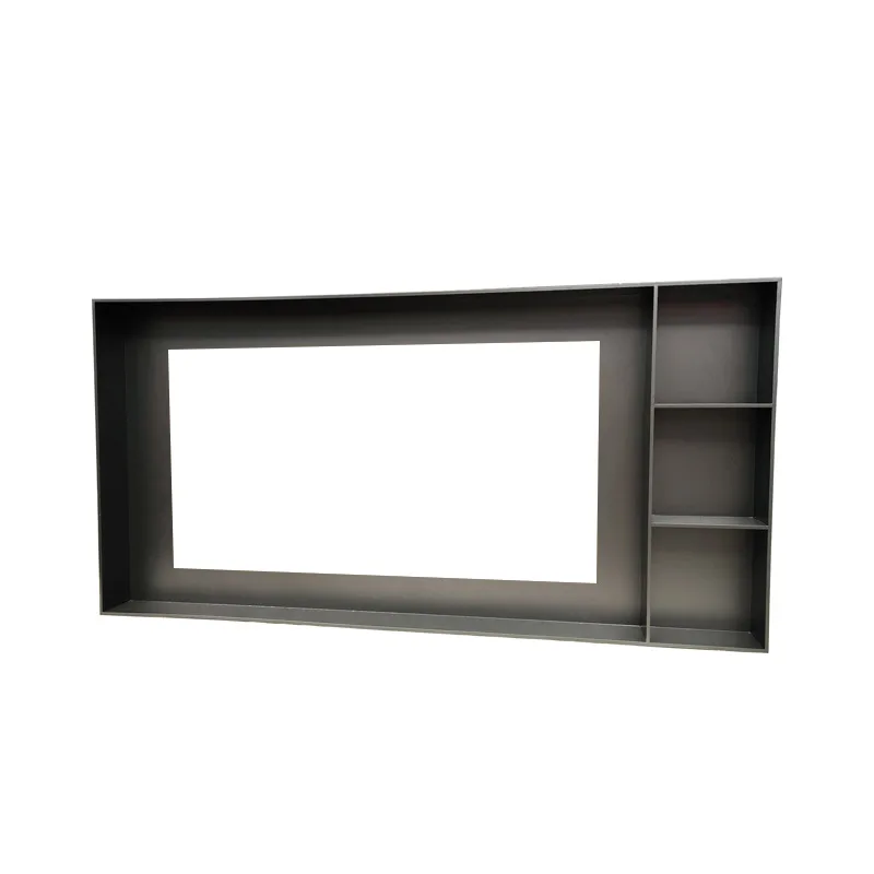 Hollow TV niche 75/85 inch recessed aluminum alloy background wall stainless steel TV niche cutout border