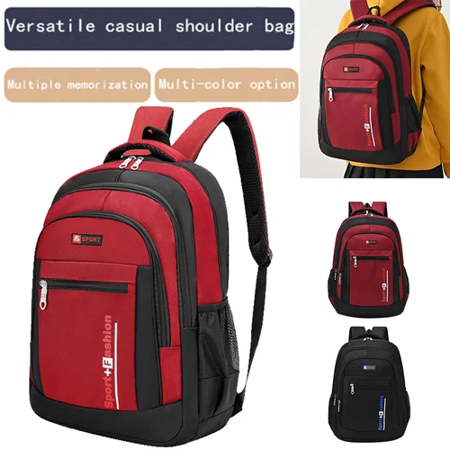 Mochilas modernas, versátiles, sencillas y espaciosas para hombres y mujeres, bolsas de viaje de doble hombro, ligeras y portátiles.