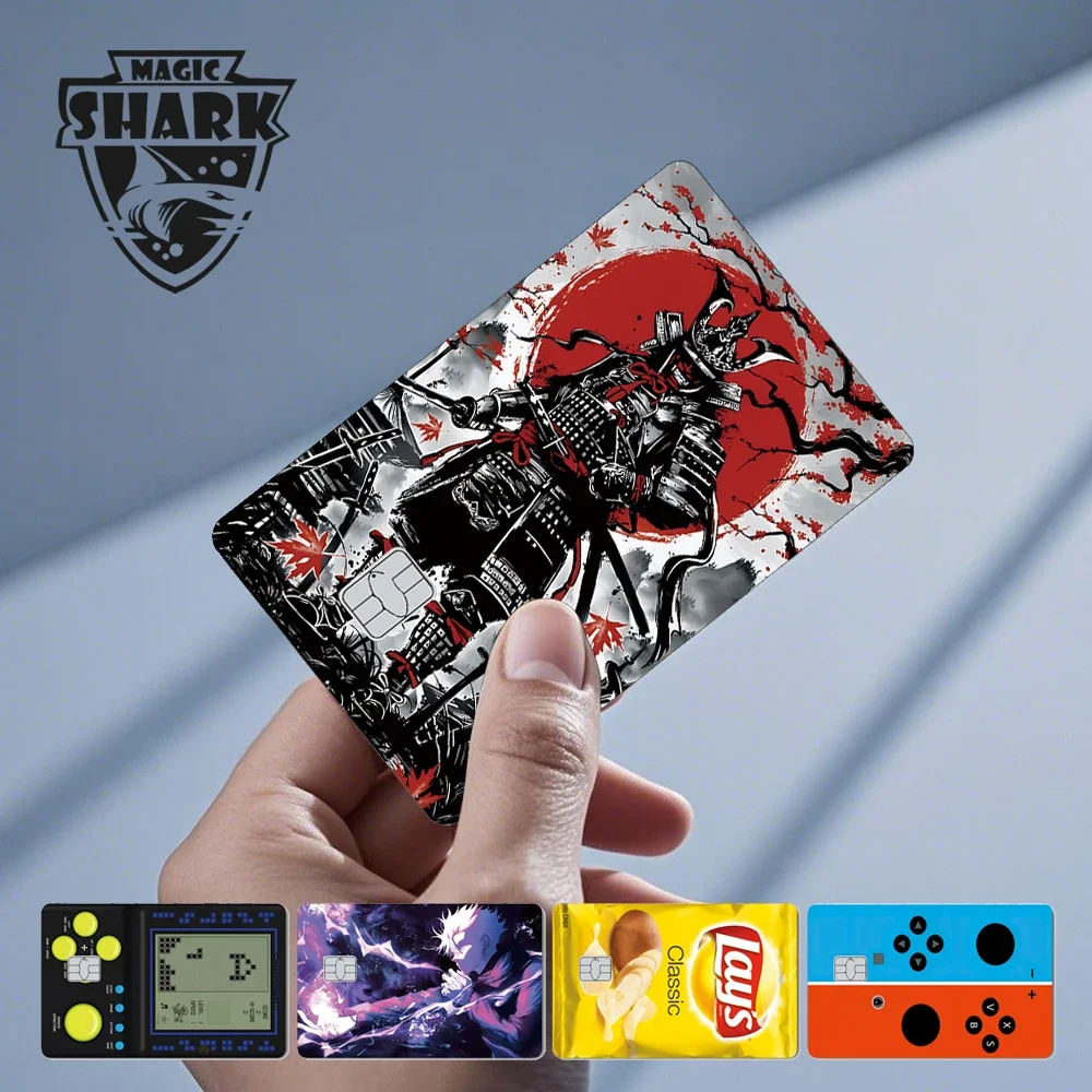 2026 New Magic Shark Anime Money Charge 404 Error ID Game Machine Film Skin Sticker for Debit Bank Credit Card