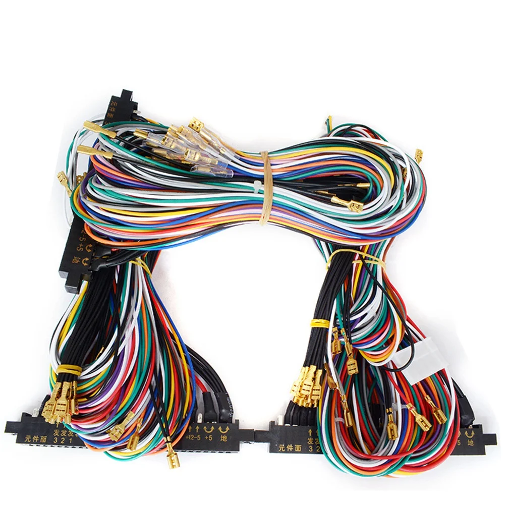 A01F-Jamma Harness Cabinet Wire With 5, 6 Action Button Wires/Jamma 28 Pin With 5,6 Buttons Wires For Arcade Game Machine