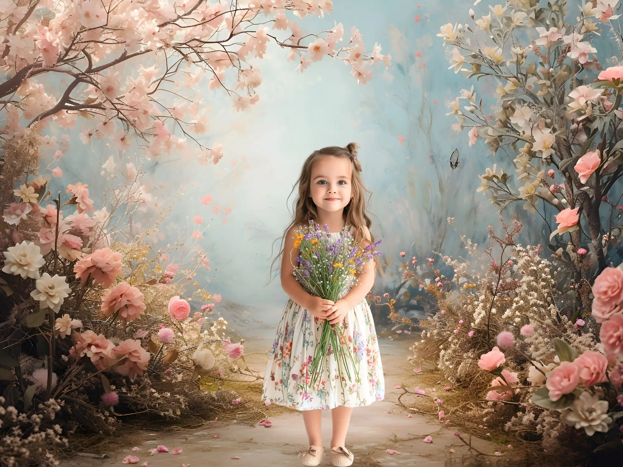 Mehofond Photography Background Dream Spring Easter Garden Floral Child Birthday Party Art Portrait Decor Backdrop Photo Studio