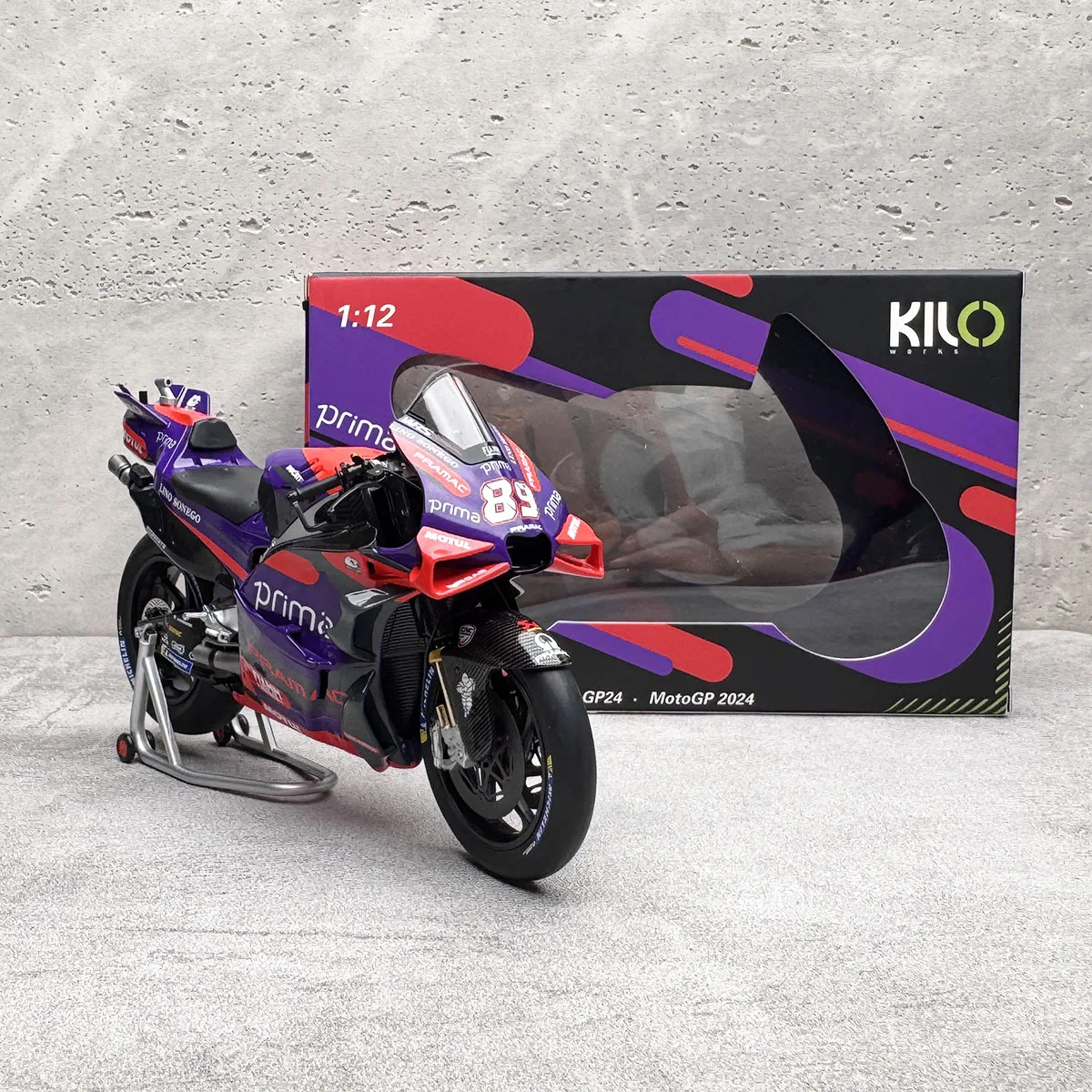 KILO Works 1/12 DUCATI GP24 GP24 Legierung Spielzeug Kraftfahrzeug Druckguss Metall Modell Geschenke