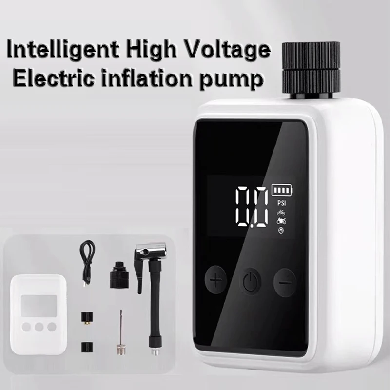 

150 PSI Portable Pocket Bike Electric Air Pump Mini Fast Rechargeable Compressor Bicycle Tire Inflator Digital Gauge Display