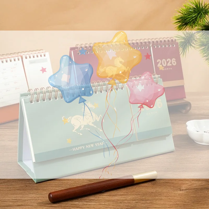

Writeable Memo Standing 2026 Desktop Desk Calendar Portable Foldable Table Calendar Academic Planner Table Decorations
