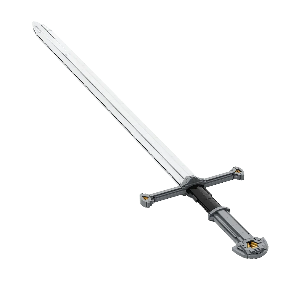 Gobricks MOC The Sword of the King Model Bricks Building Block Educational Toys Anime Movie Sword Knight For Collect Gift