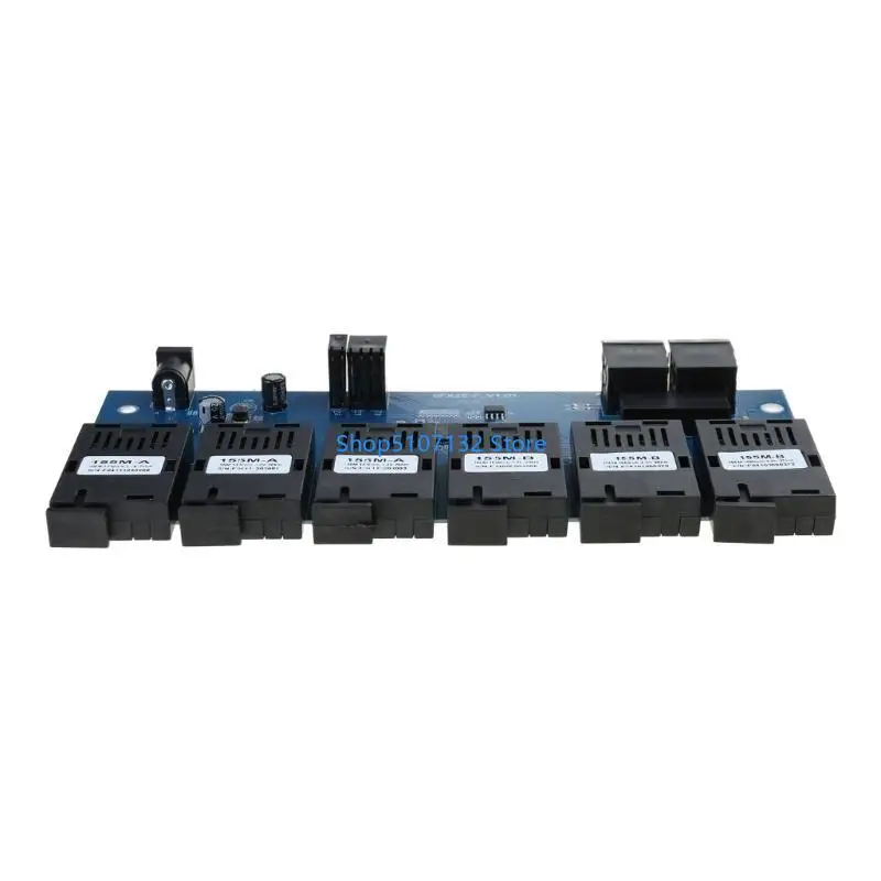 87HD Fiber Optics Converters, PCBA Board, 2 RJ45 Port, 6 Fiber Optics Port, 0-20km
