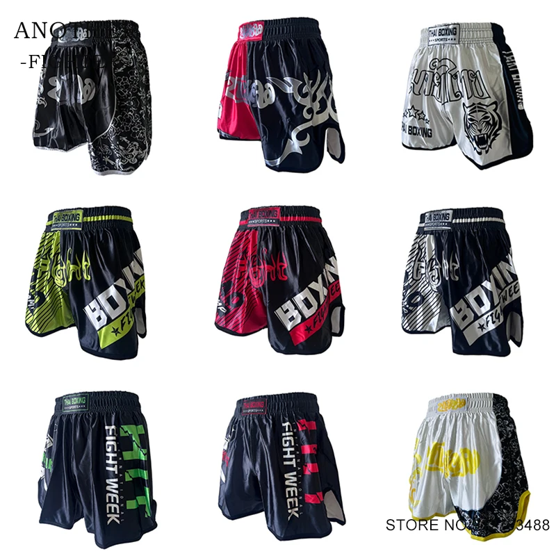 

Boxing Shorts Light Satin Muay Thai Shorts Men Women Kid Boy Girl Martial Arts MMA Grappling Clothing Fighting Kickboxing Shorts