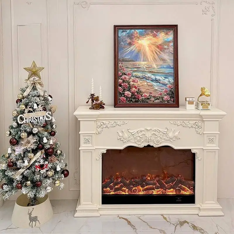 

Nordic Modern Living Room Fireplace Natural Wood French Decoration Living Room Cabinet Narrow Vetrina Esposizione Furniture Home