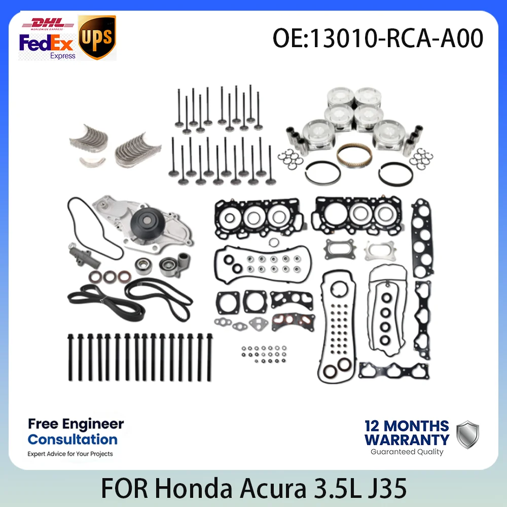 

Engine Overhaul Rebuild Kit For Honda Accord Odyssey Pilot Ridgeline MDX 3.5L J35 Auto Motor Repair Parts 03-17 19200-RCA-A01