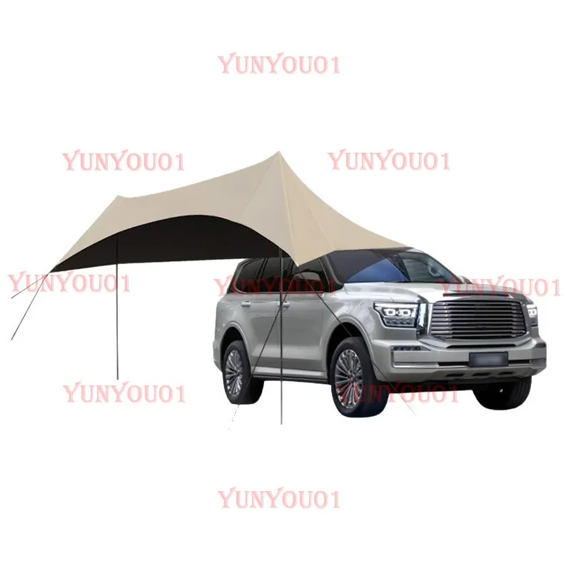 

Outdoor Car Edge Canopy Vinyl Sunscreen Awning Bold Telescopic Rod Single-layer Dual-purpose Lightweight Car Side Tent