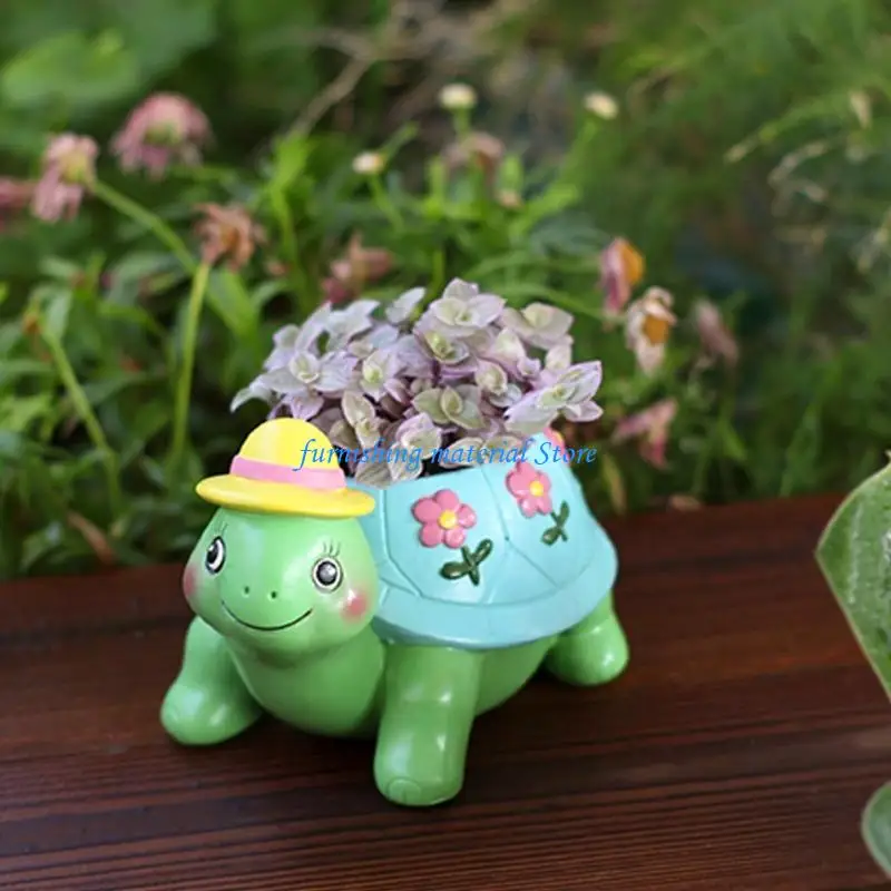 Y5GD Cartoon Flower Pot Succulents Planter Tortoise Planter for Indoor Plant,Decorative Plant Pots