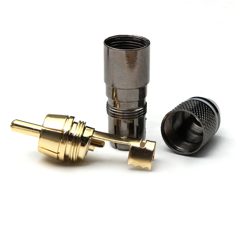 YT 12PCS 24K Gold Plated Copper Monsters Banana Plug Connector for Speaker Cable Adapter Audio Video Zinc Alloy Connectors