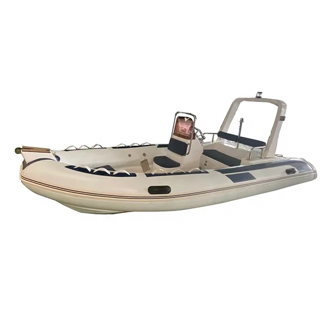 16ft RIB 480 هيكل الألياف الزجاجية شبه الصلبة PVC / قوارب هيبالون القابلة للنفخ للبيع