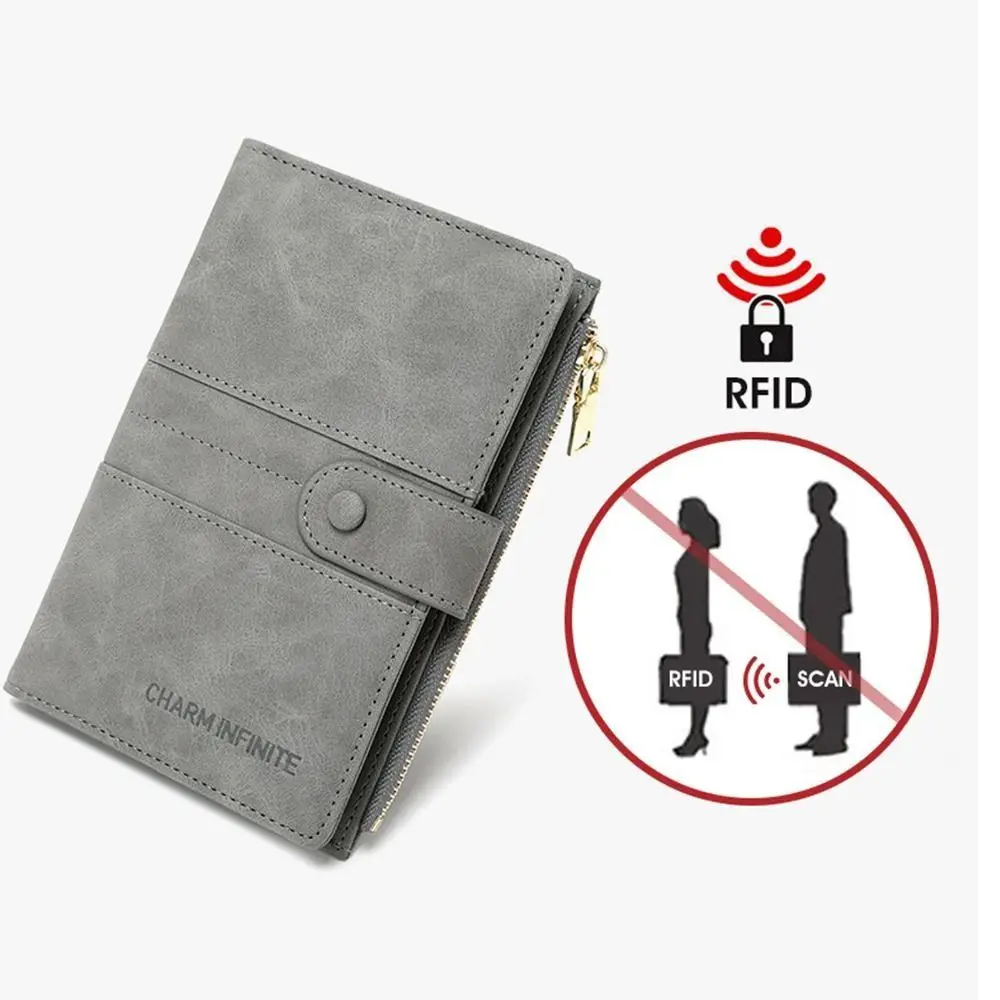 PU Leather Anti-theft Passport Holder Letter Multifunctional Certificate Storage Bag Card Case Airplane Check-in Passport Clip