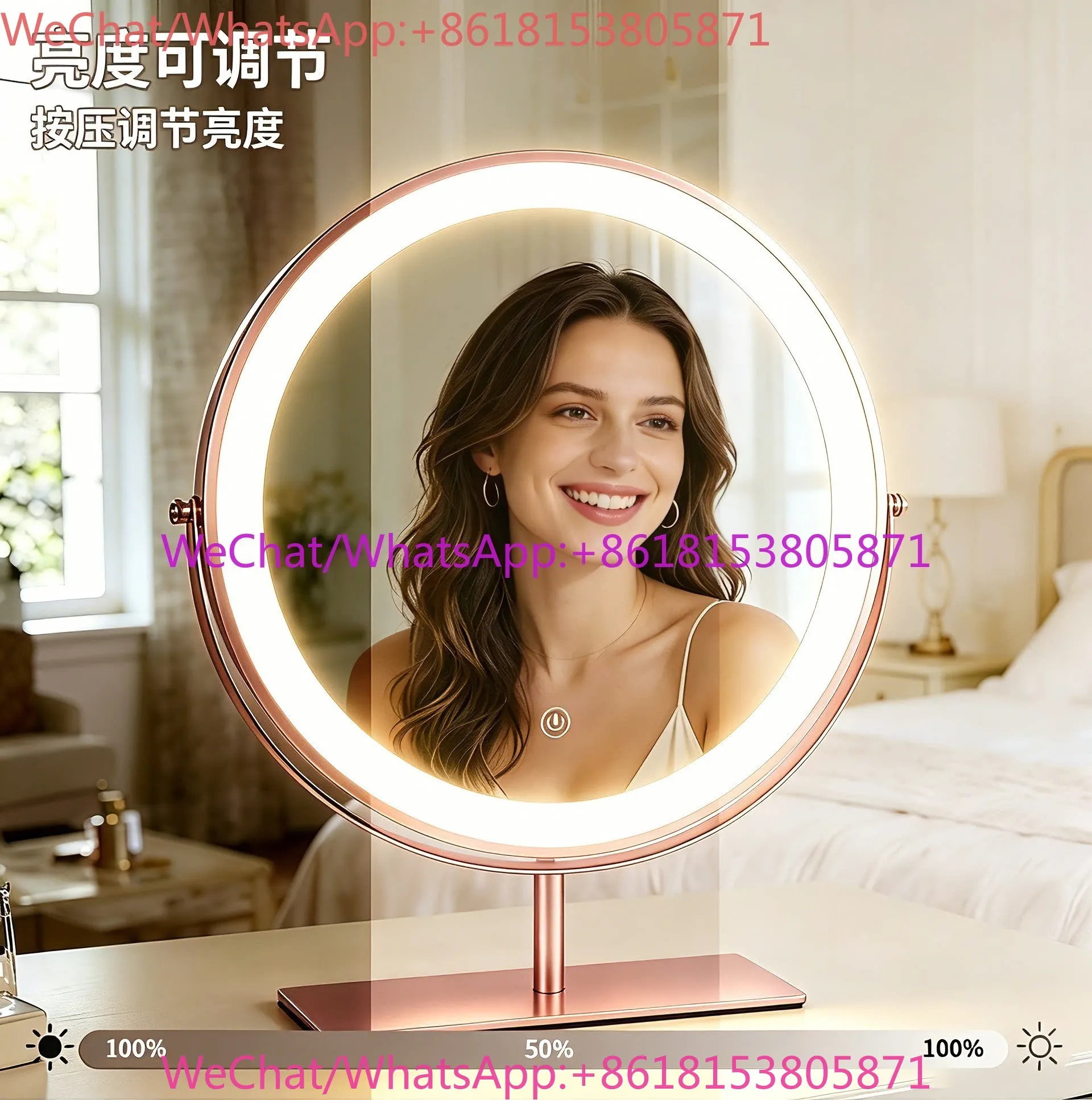 360 ° rotating high definition mirror desktop large vanity mirror desktop vanity mirror