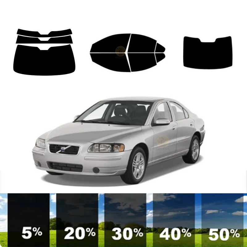 

precut Removable Window Tint Film For Car 100% UVR 5%-70%VLT Heat Insulation Carbon ﻿For VOLVO S60 4 DR SEDAN 2001-2009