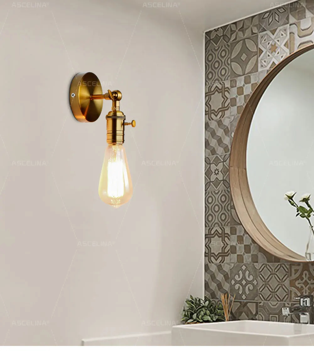 

Retro LED Wall Lamps Iron Adjustable Wall Lights For Bedroom Study Corridor Entrance Indoor Lighting Fixtures Electrical Wiring