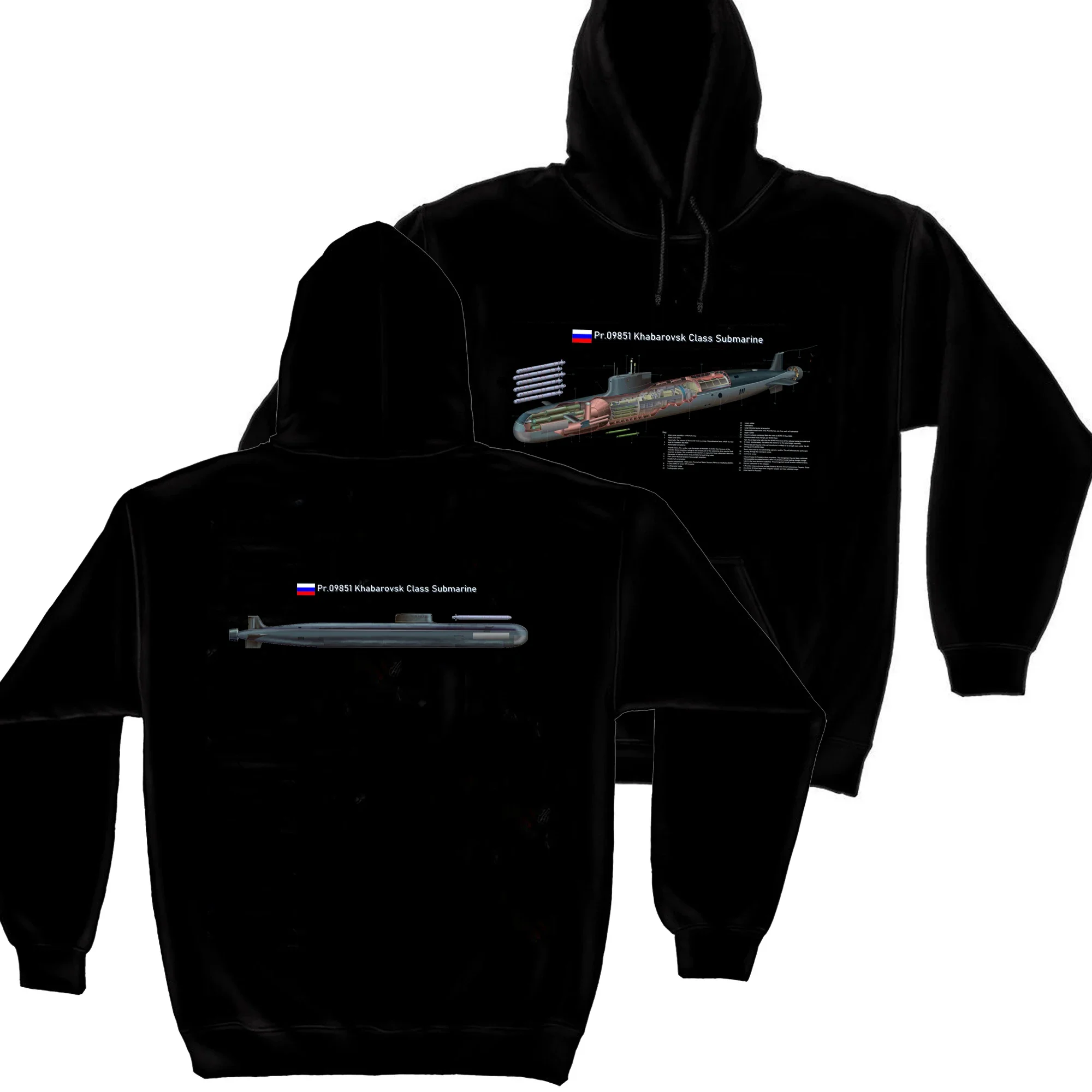 

Russian Naval Pr 09851 Khabarovsk Classic Nuclear Submarine Pullover Hoodie New Comfortable Cotton Casual Mens Sweatshirts