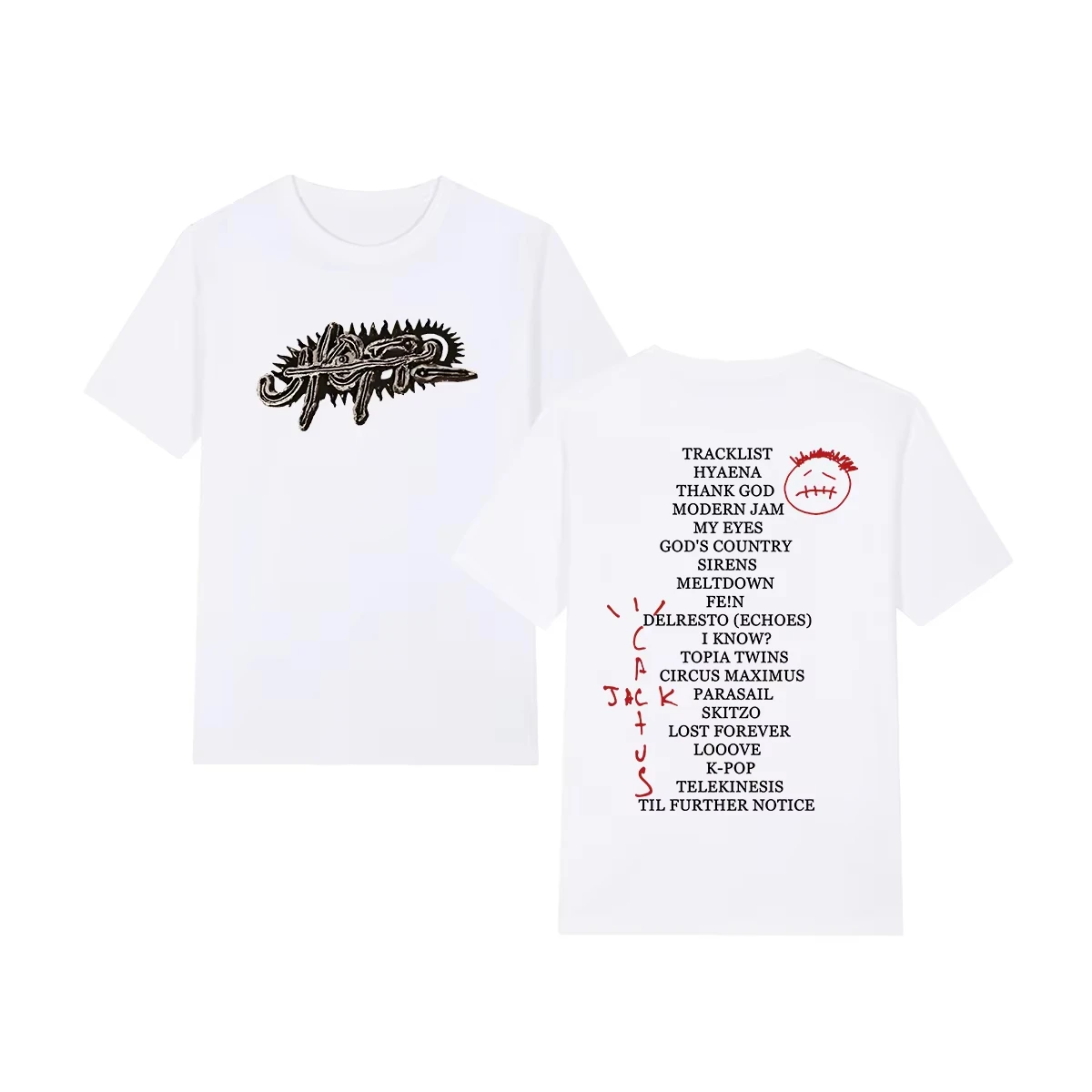 Utopia Travis CACTUS Hip Hop Rap Vintage T-shirt Fashion Casual Y2K New Tee T-shirt Suitable for Both Men and Women