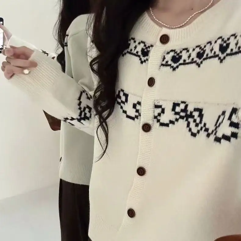 

Осень-зима, свободный крой, круглый вязаный кардиган Ne, женский свитер, внутренняя одежда, длинный свеч, обычная длина, одна пуговица