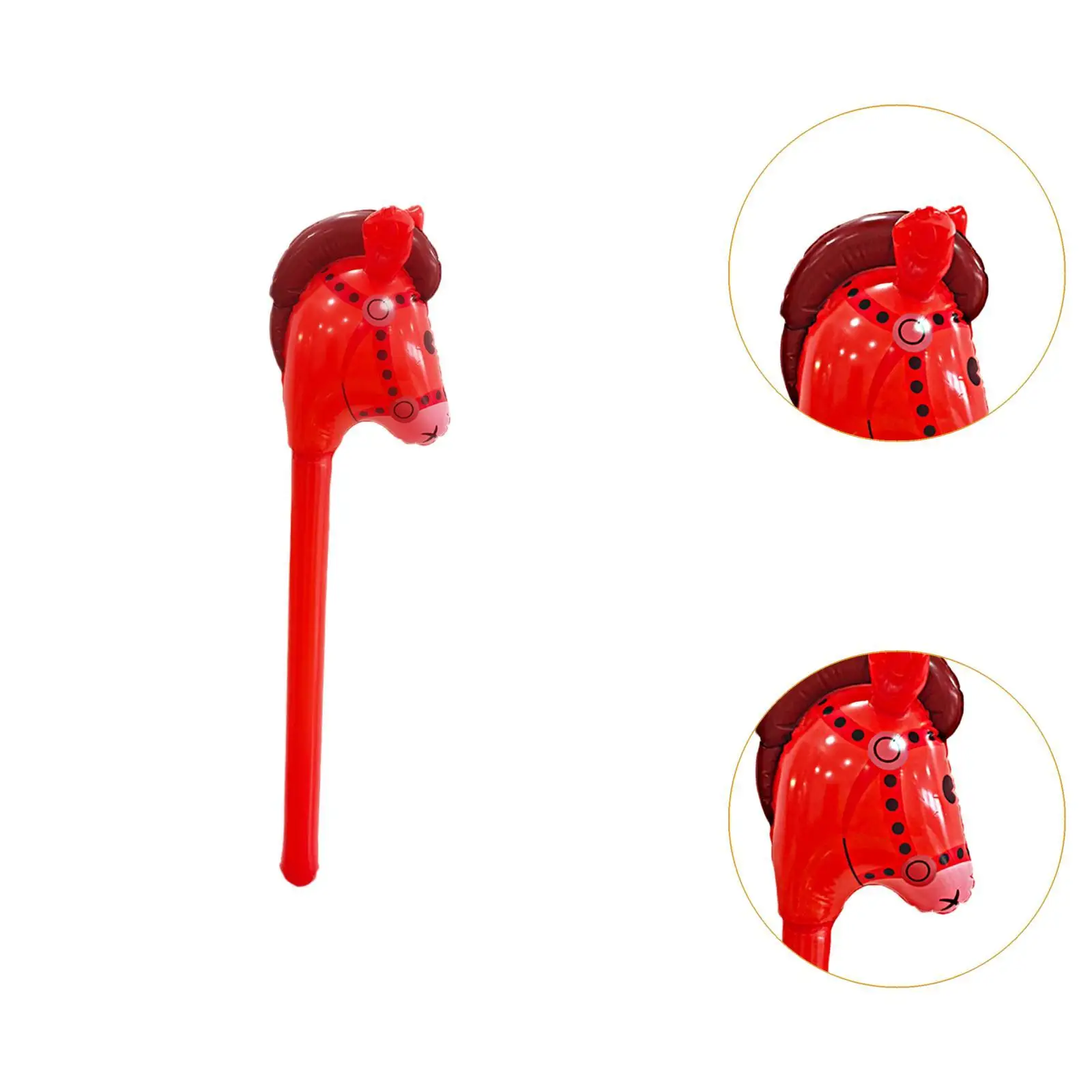 Horsehead Stick Toy Fun Performance Prop Blowing up Stick Toy Lightweight