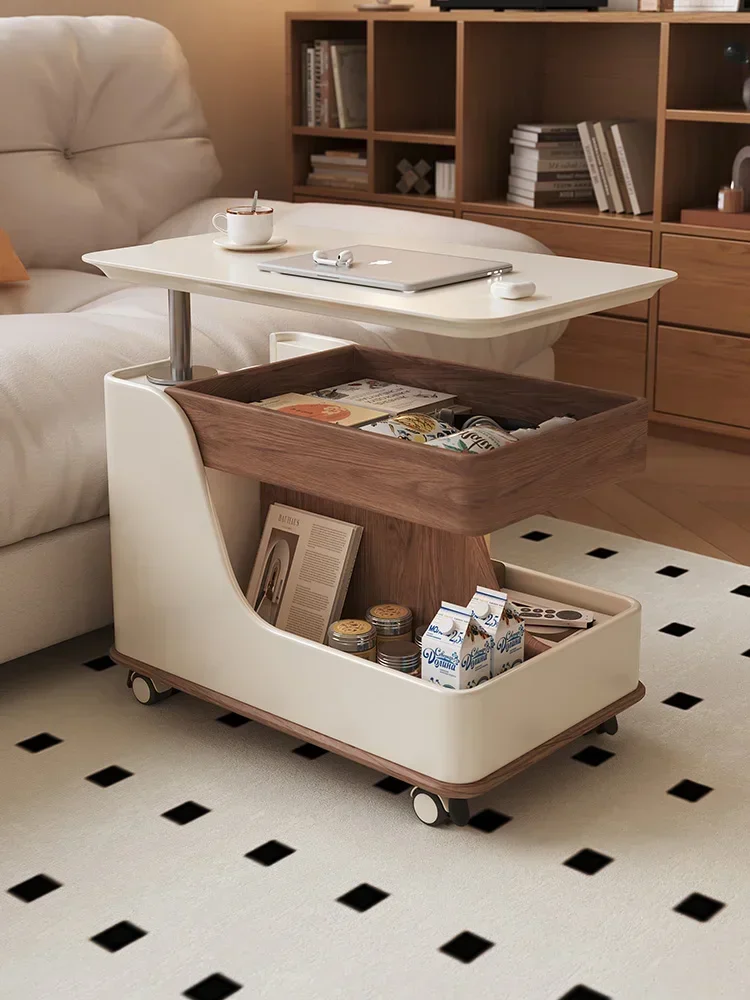 

Coffee Table Living Room Home Stone Plate Multi-Function Lifting Movable Side Cabinet Side Table
