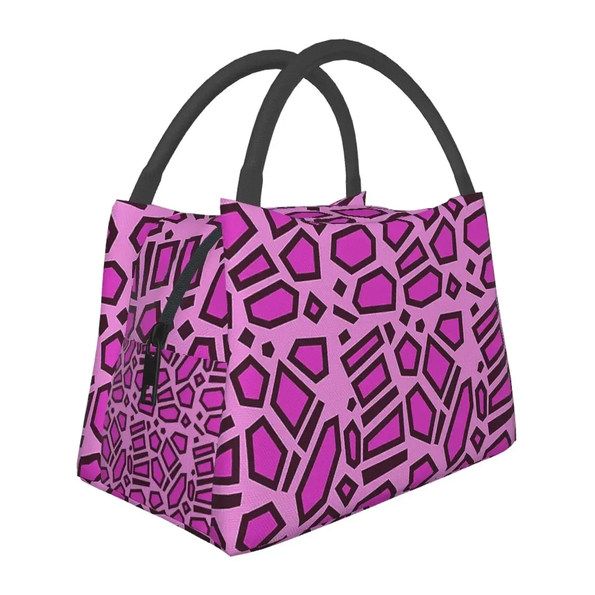 Kipo Pink Mega Jaguar Spots Lunch Bags Insulated Bento Box Lunch Tote Leakproof Picnic Bags Cooler Thermal Bag for Woman School