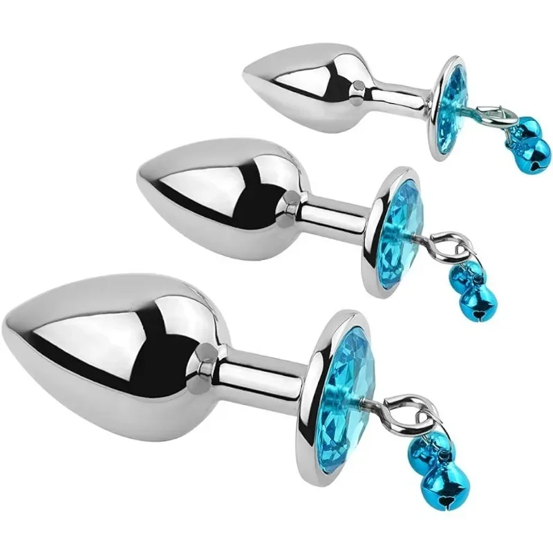 3 Size Anal Plug Metal Bell Butt Plug Prostatic Stimulation Massager Anal Dilatation Stainless Steel Couple Sex Toys for Woman