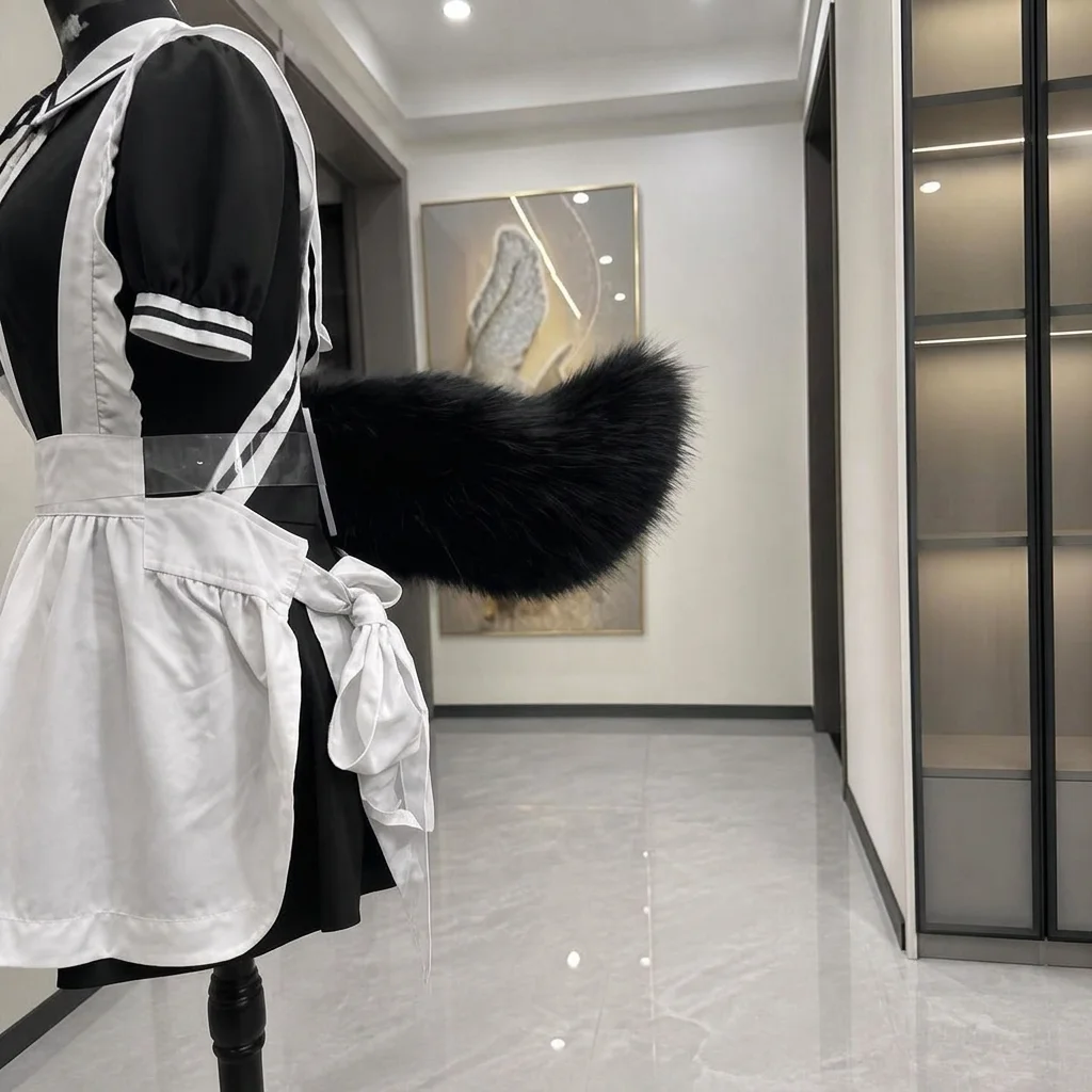 Transparent Belt Electric Furry Tail Realistic Furry Movable Tail Cosplay Tail Interactive Remote Adjustable Cat Tail