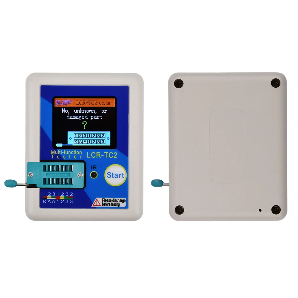 LCR-TC2/MTT Transistor Tester Multimeter Bunte Display Für Diode Triode MOS/PNP/NPN Kondensator Widerstand Transistor Dropship