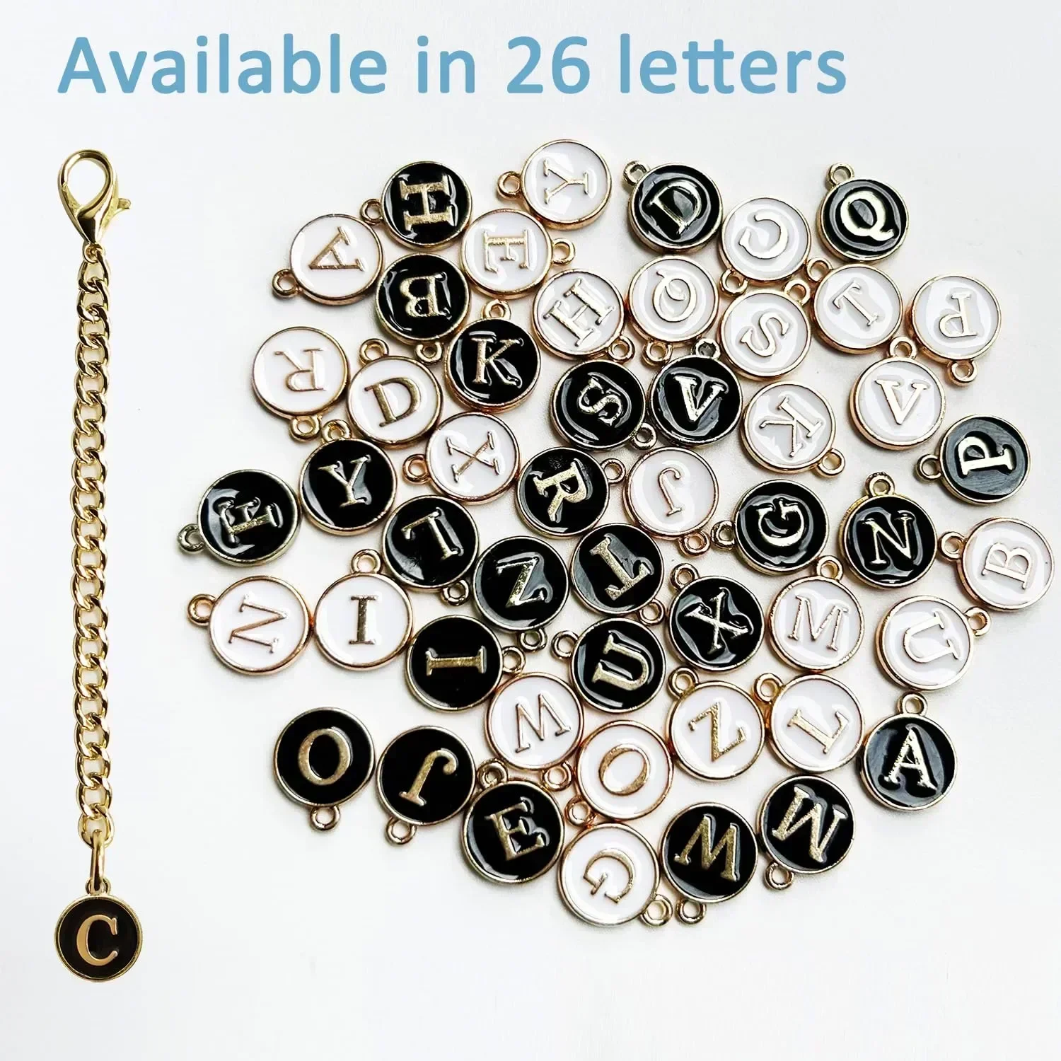 1PC A-Z Letter Charm Accessories for Stanley Cup Initial Name ID Personalized Handle Charm for Stanley Tumbler Cup Accessories