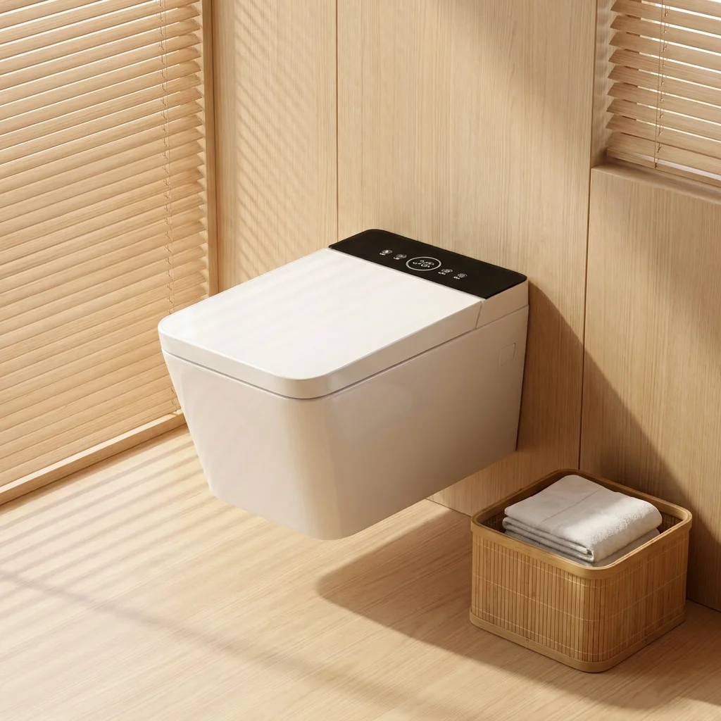 Modern Style Wall Hung Smart Bidet Toilet Seat Bathroom Wall Mounted Automatic Flush Intelligent Electric Smart Toilets
