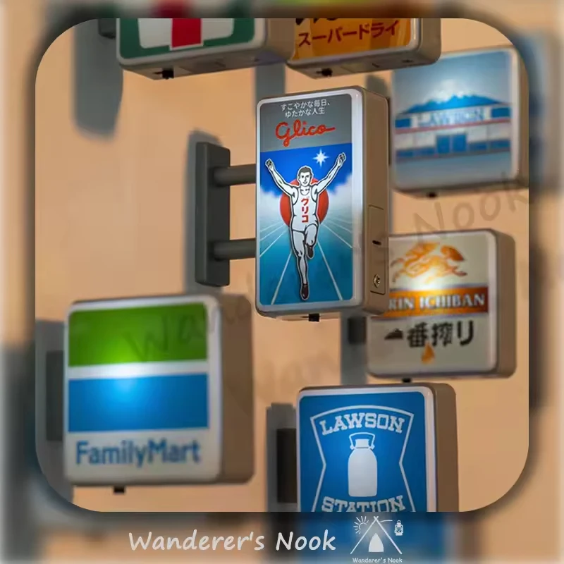 Dotonbori Glico Fuji Mountain Kawaguchiko Town Lawson Werbeschild Leuchtreklame Check-in Kühlschrankmagnet – Detail 3