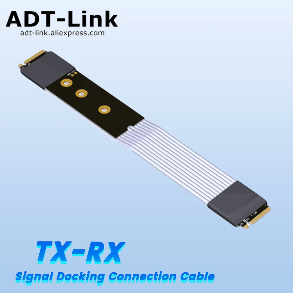 ADT M.2 NVMe X4 Male To Male PCIe Gen4 PCIe 4.0 Bandwidth Full Speed Connect Swap Extension Cord TX-RX Signal Interconnection