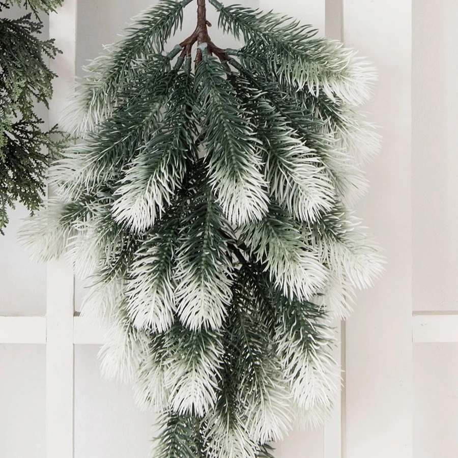 

1pc Artificial plant Pine Needle Plastic Christmas Tree Hangings Wreath courtyard Home festival Outdoor Garden Wedding Diy Decor