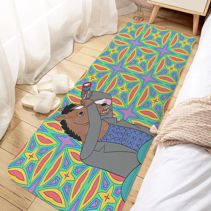 

Bedroom Rug B-Bojack H-Horseman Entrance Door Doormat Non-slip Floor Mat Corridor Carpet for Kitchen Hallway Bath Rug Home