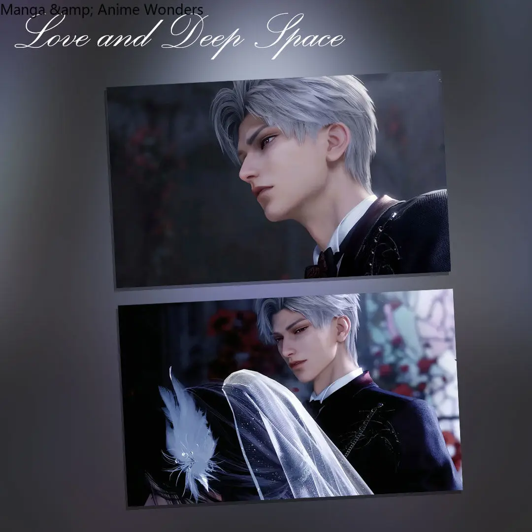 6 قطع من Love and Deepspace Sylus Cosplay مقاس 3 بوصات بطاقة بريدية صغيرة مجموعة بولارويد هدية عيد ميلاد لعبة أنيمي