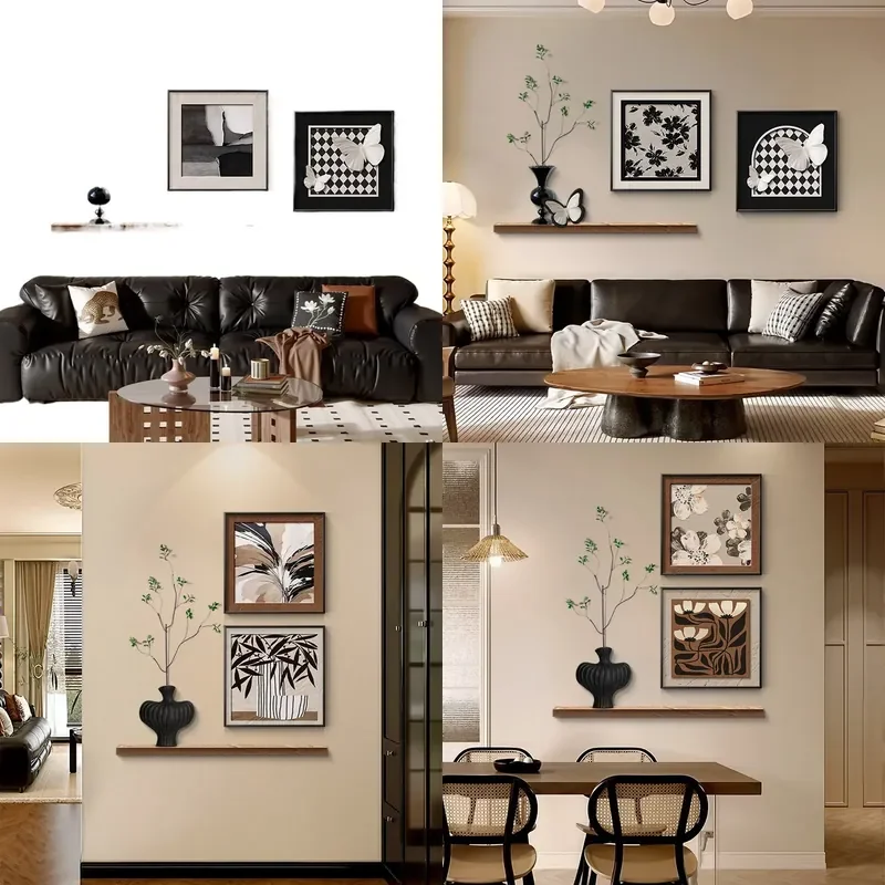 for Medieval Style Abstract Butterfly Green Plant Wall Art Canvas Painting Living Room Entrance Decorative Hanging Mural