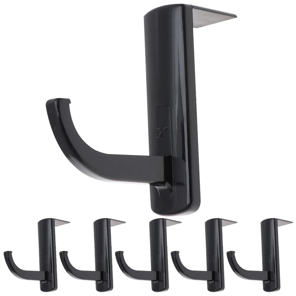 

6pcs Black Headphone Hook Stand Durable Adjustable Hanger for Gaming Headset Holder Desk Organizer Rack Mount Bracket