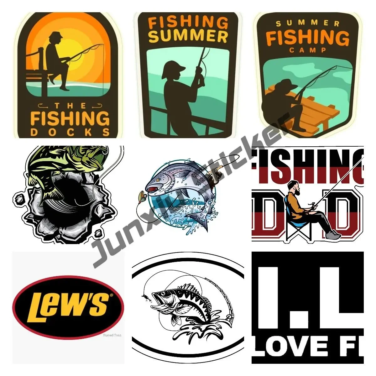 

Fishing Fish Funny Fisherman Car Stickers Summer Camp Bumper Decal Waterproof Vinyl RV JDM Decoration