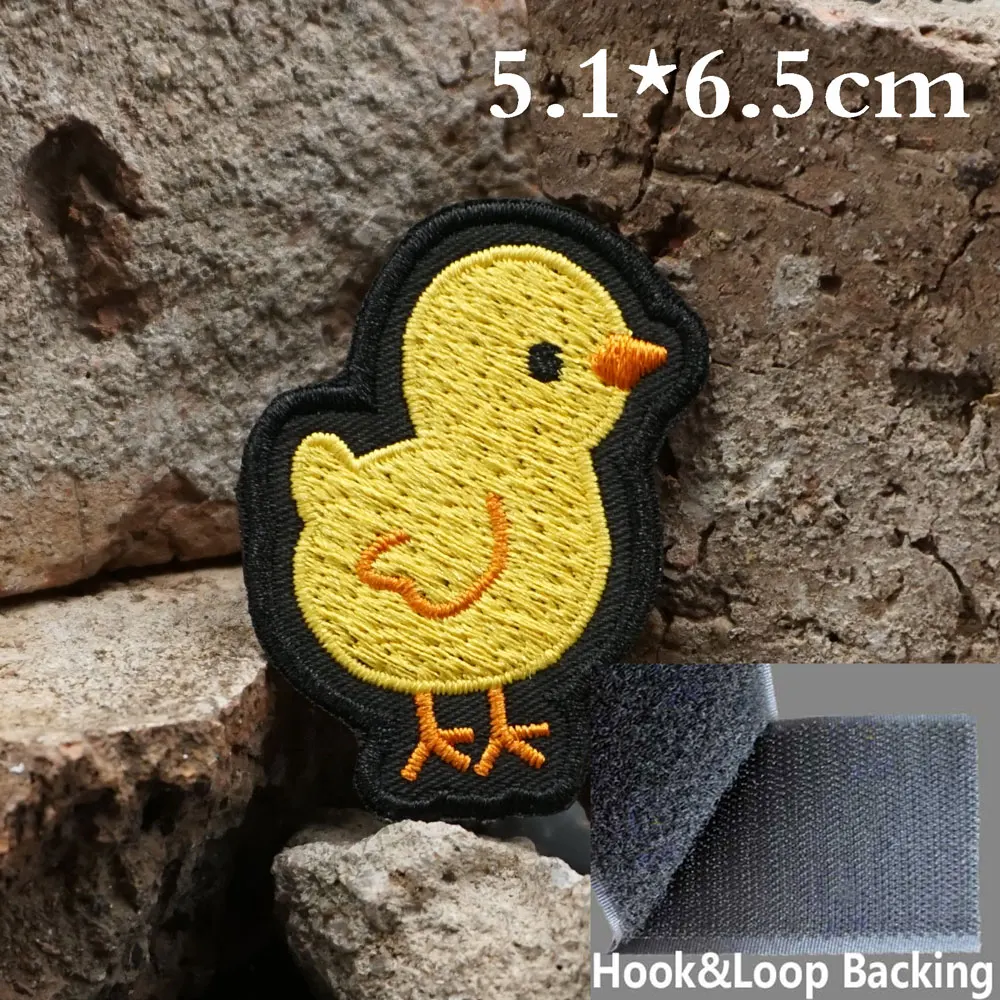 Cute chick Embroidered Patches Applique Sewing Label punk biker Band Rock Clothes Badges with hook backing