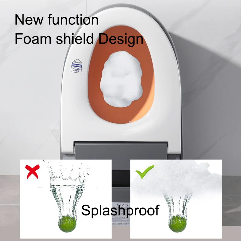 Colorful Multifunction One Piece Ceramic Bathroom Black Automatic Intelligent Wc Bidet Smart Toilet